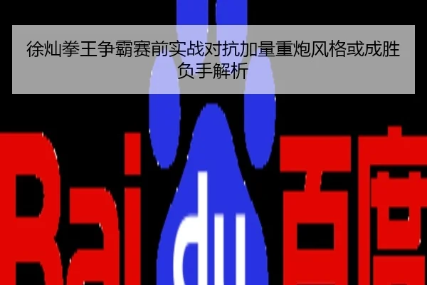 徐灿拳王争霸赛前实战对抗加量重炮风格或成胜负手解析